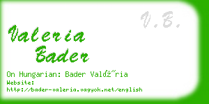 valeria bader business card